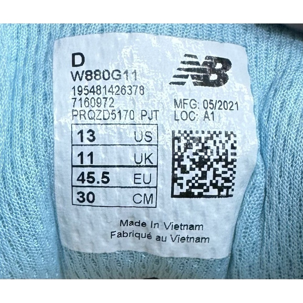 New Balance Fresh Foam 880v11 Womens Size 9.5 B (Medium) Running Shoes Blue - Picture 7 of 11